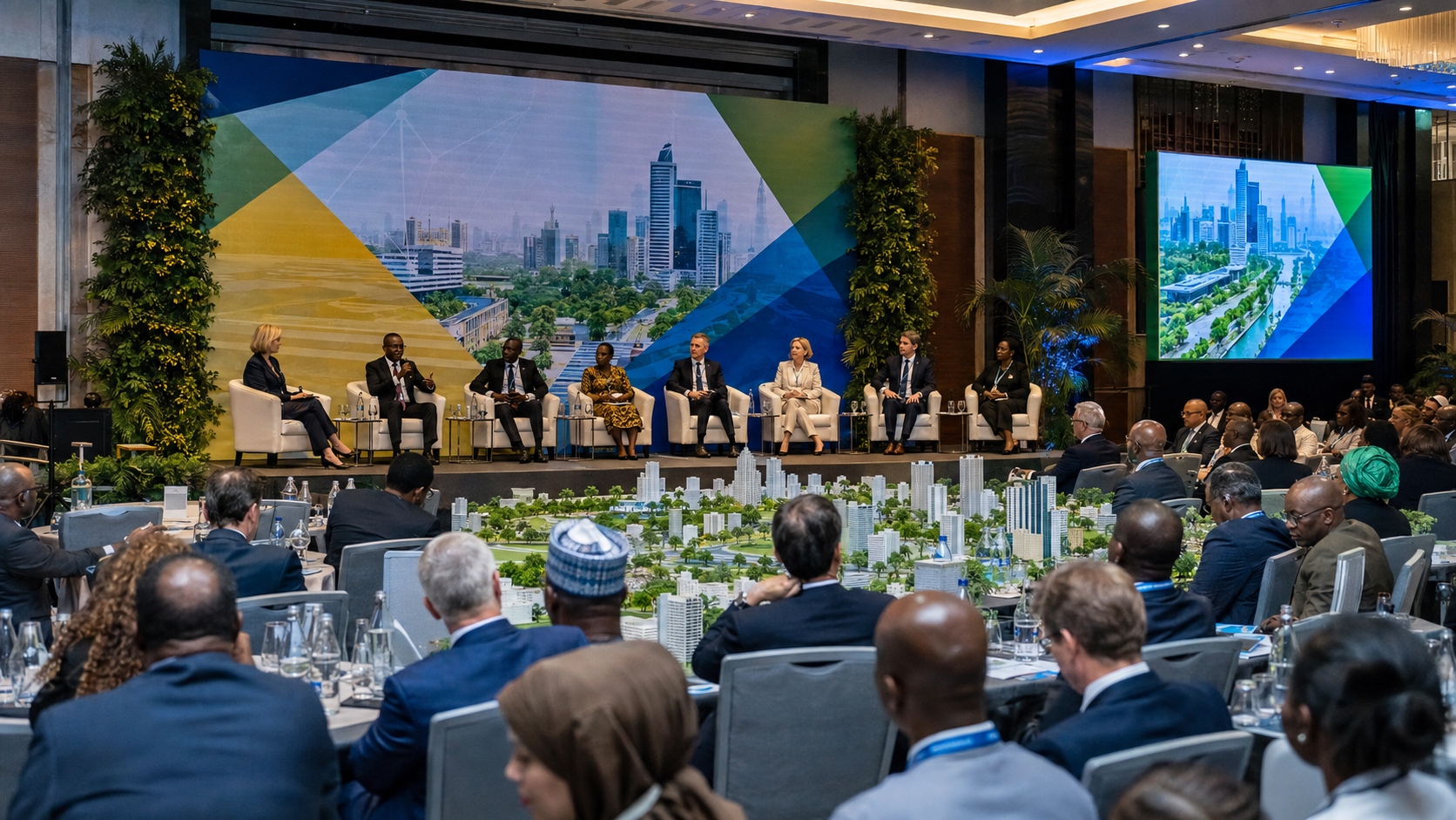 International green cities conference plenary with Nigerian and Nordic participants