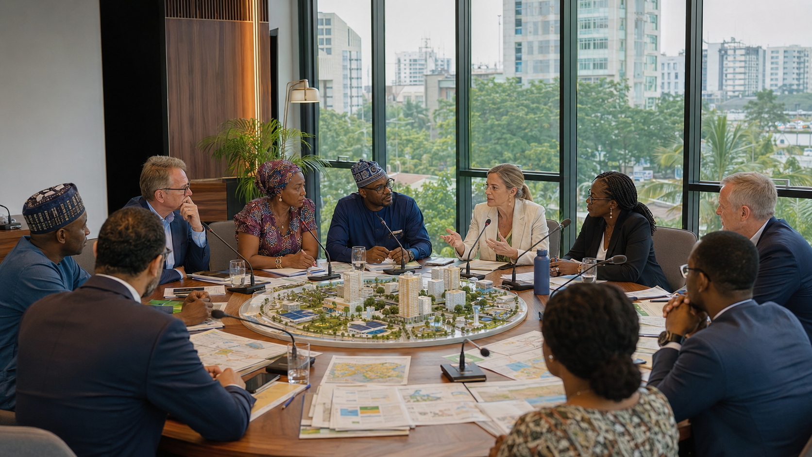 Nordic and Nigerian stakeholders in a focused green cities partnership discussion